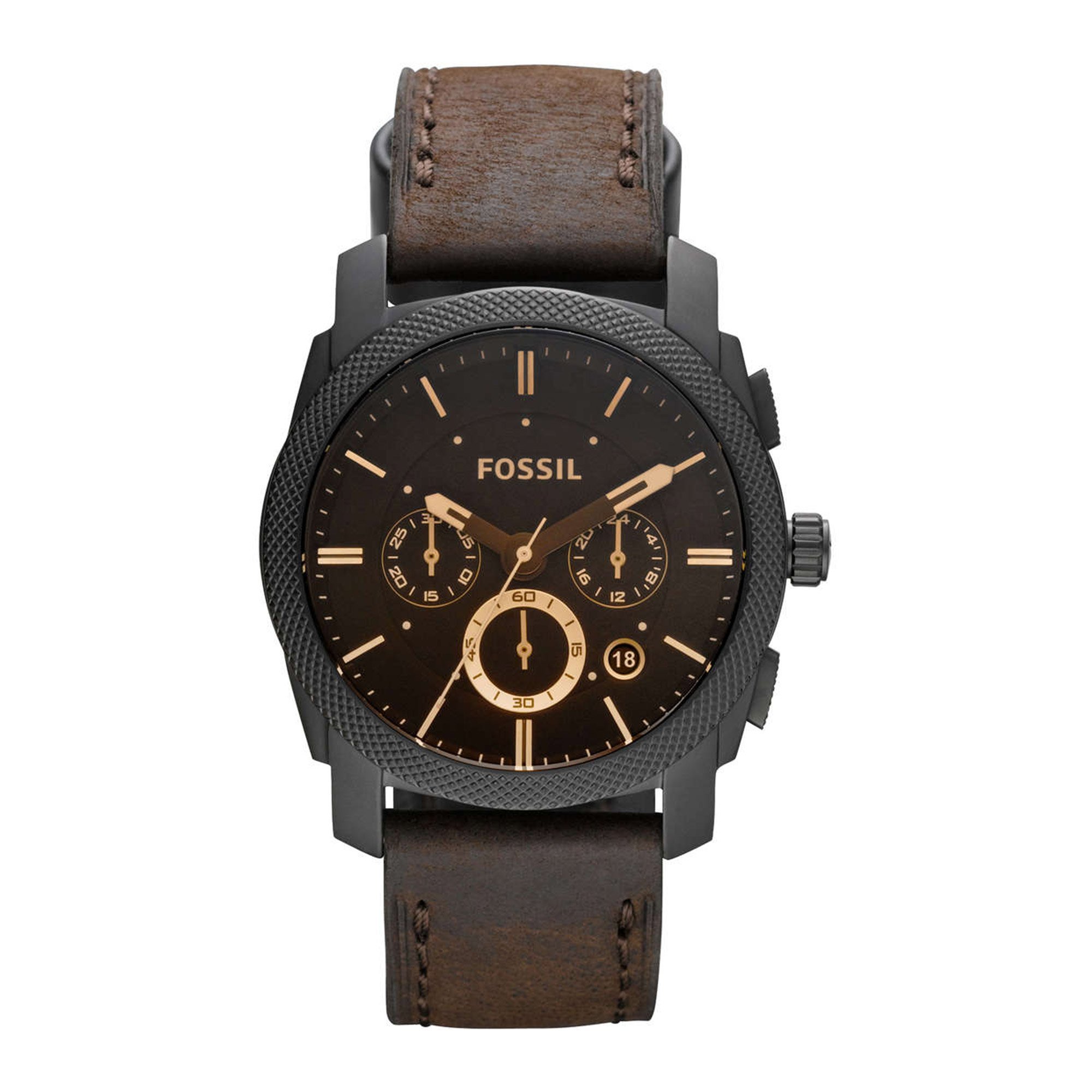Fossil Machine Orologio Da Uomo Al Quarzo – Cassa 42 Mm, Bracciale In Acciaio Inossidabile Nero, Quadrante Nero, Resistente 50m