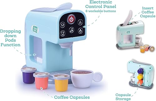 Miniatura 2 de Nothing But Fun Toys My First Coffee Maker Juego diseñado para niños a partir de 3 años, verde azulado, 10.35 x 5.63 x 9.57 pulgadas