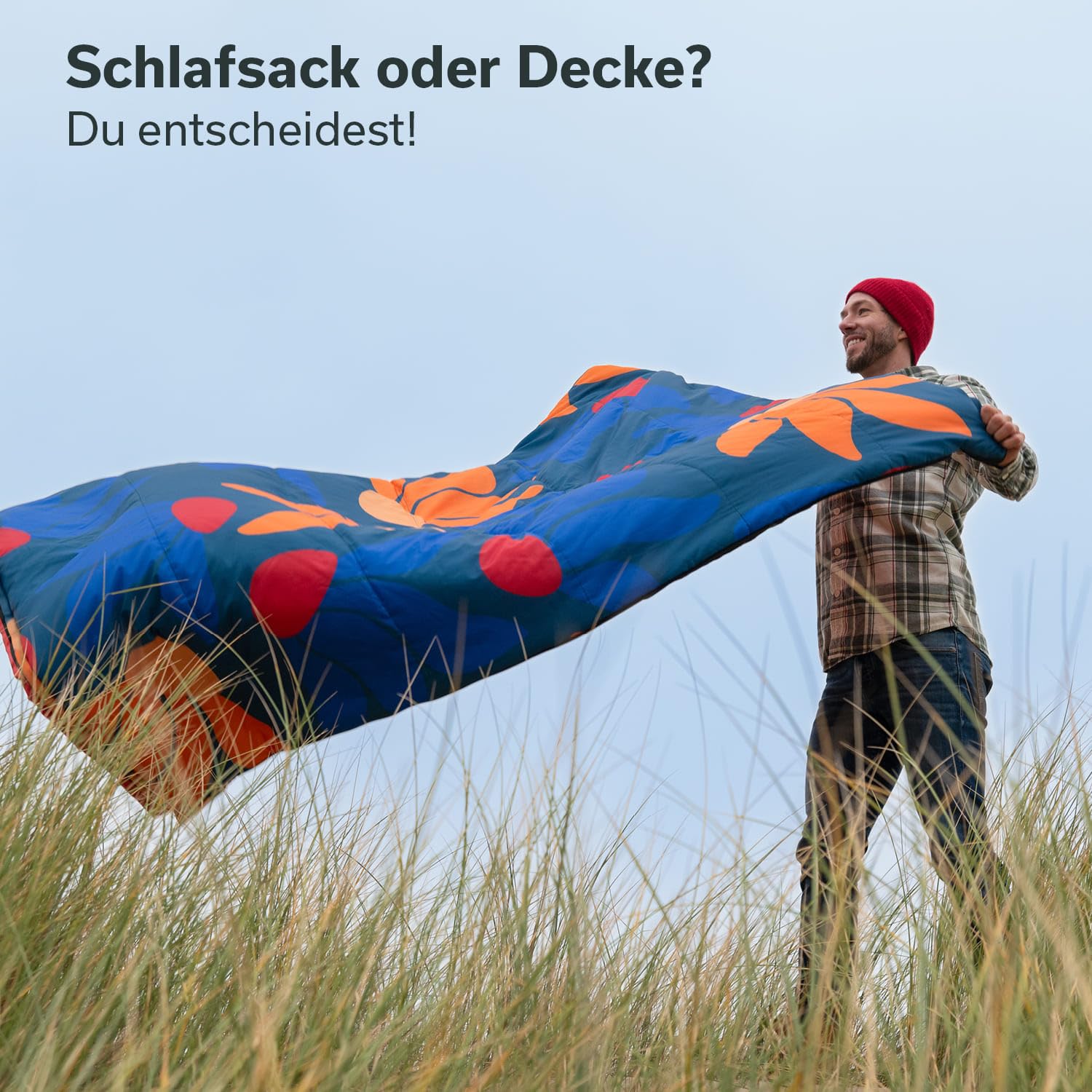 Skandika Sac de Couchage rectangulaire Sovro | Sac de Couchage Adulte 3 Saisons, utilisable comme Sac de Couchage Double, Sacs de Couchage de Camping avec Oreiller