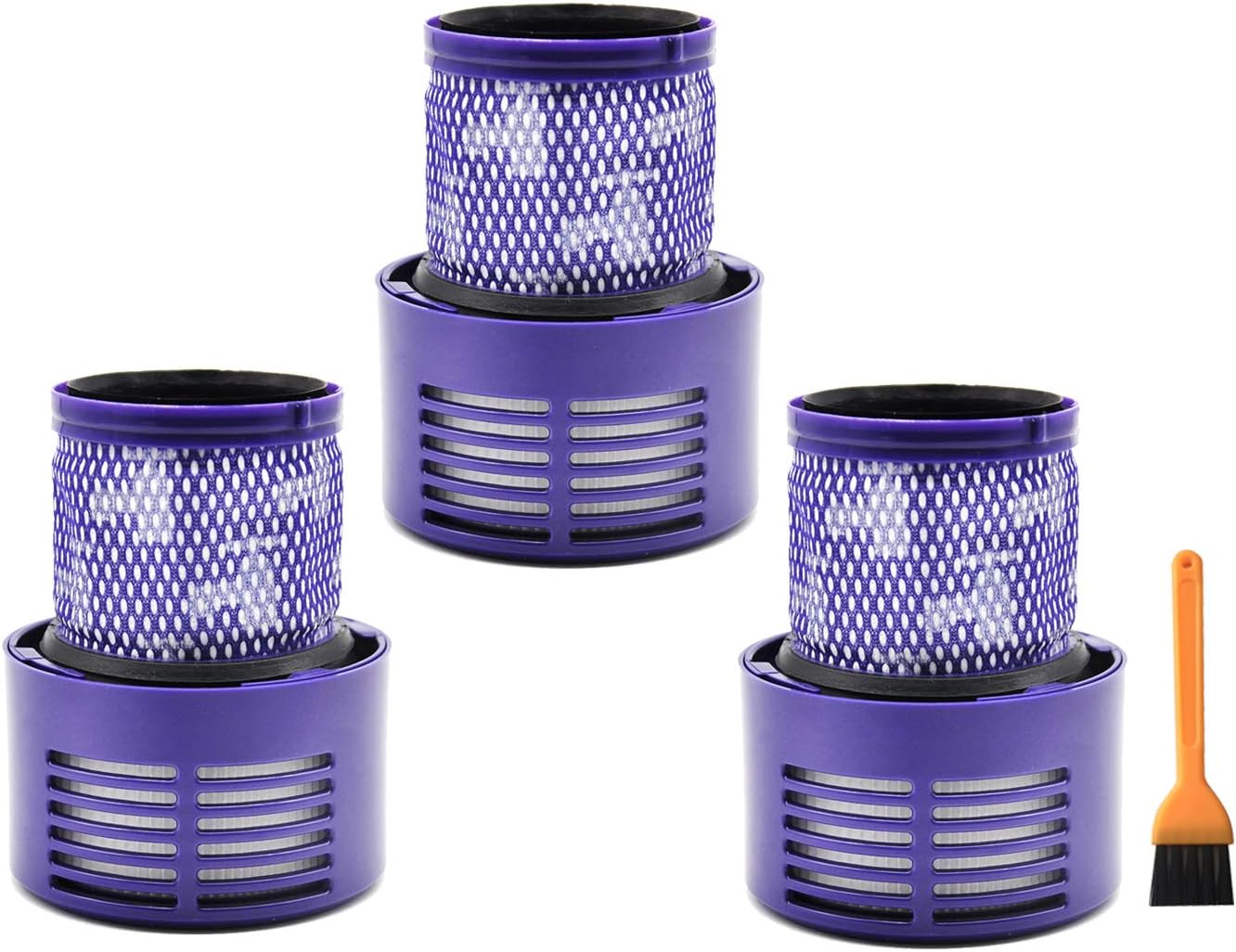 EZ SPARES Compatible Vacuum Parts Replacement for DYS Cyclone V10 Fliter, SV12 Cyclone Animal Absolute Total Clean Vacuum Cleaner,Washable,Compare to Part # 969082-01(3pcs)