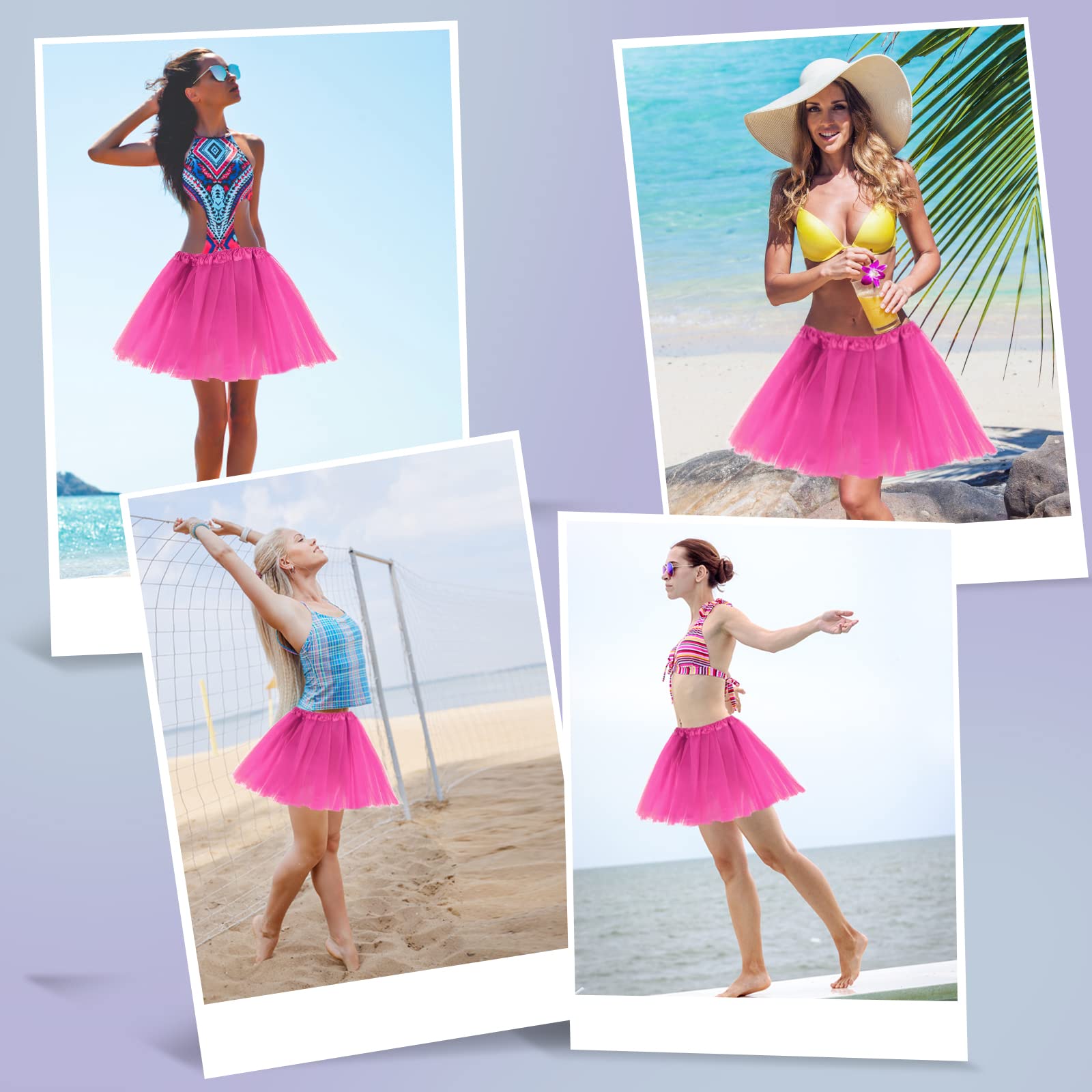 Tüllrock Damen Tütü 80er Jahre Vintage Tutu Rock Erwachsene Ballettkleid Damen Kurz Teen Dance Dress Up Party Halloween Weihnachten Festliche Kostüm