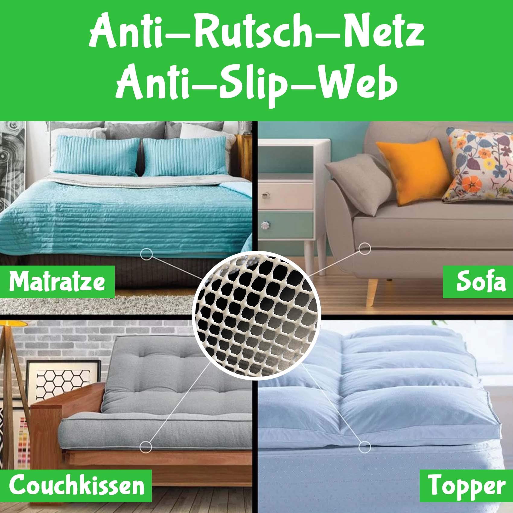 Antirutschmatte Teppich Antirutschunterlage Teppichunterlage Teppichstopper rutschfest Unterlage Antirutschnetz Teppichgleitschutz Meterware 120x500cm