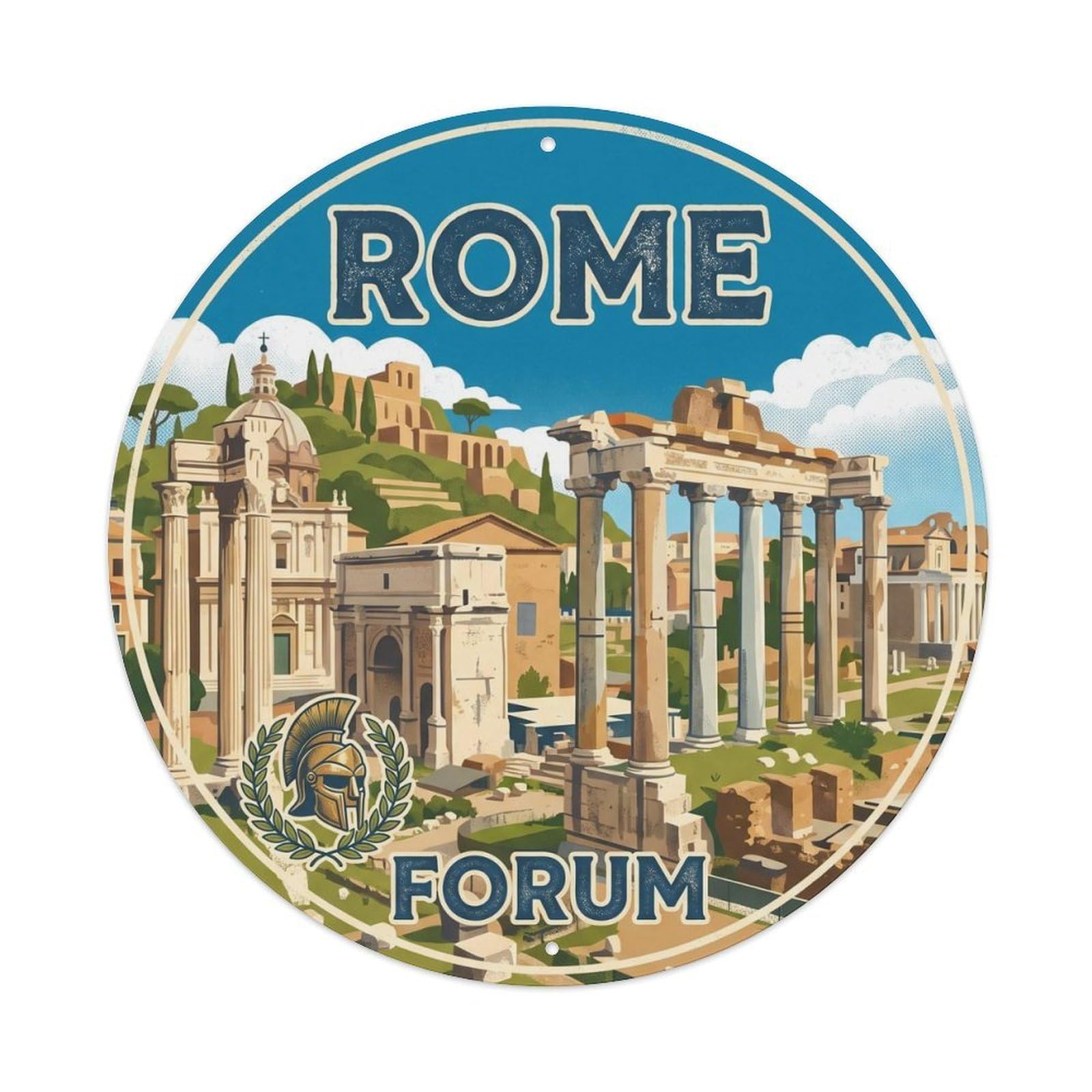 Roman Rome Italy Roman Heritage Travel Retro Metal Tin Sign