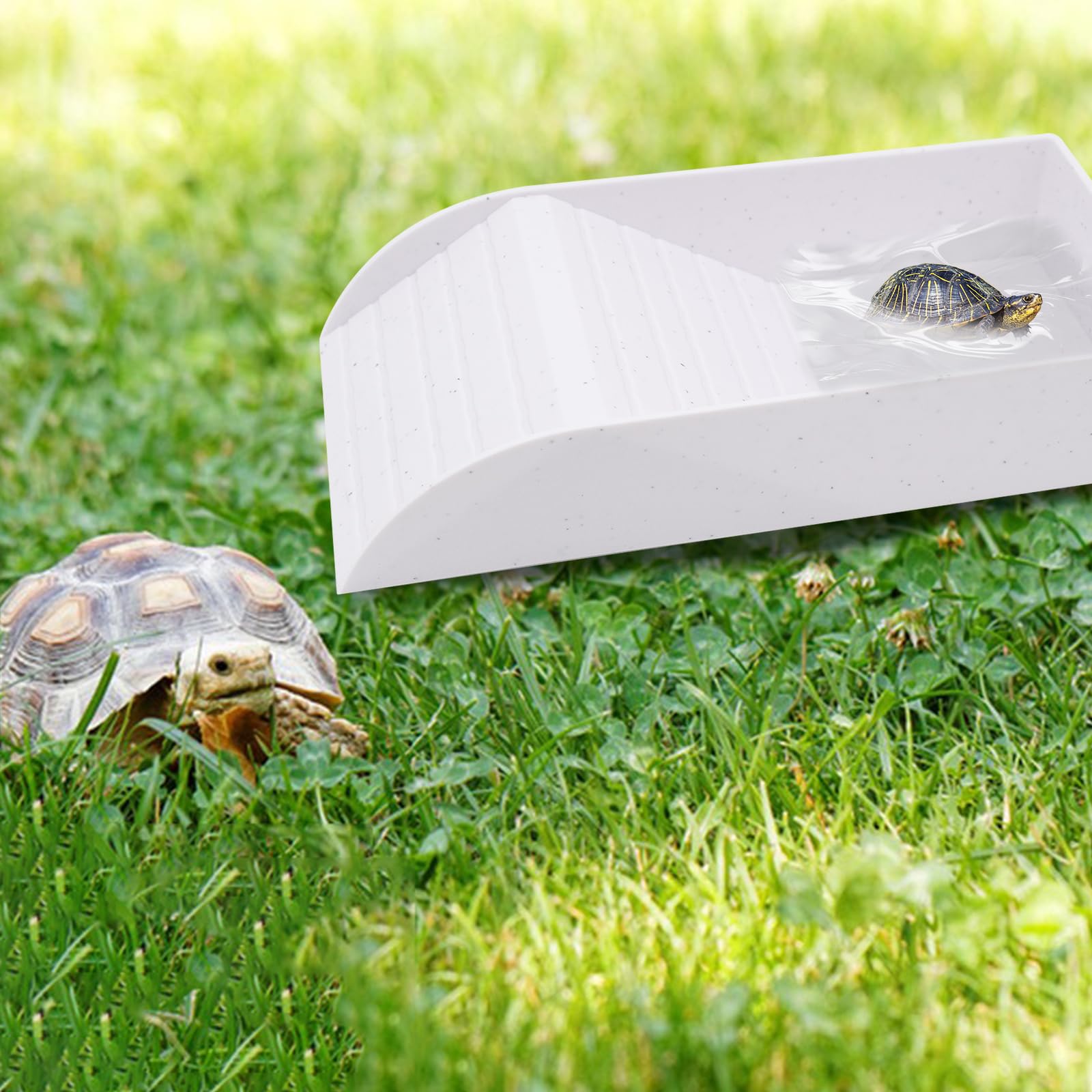 Srvauyea Schildkröten Wasserbecken Mit Rampe - 30.5 Cm Badebecken Für Reptilien
