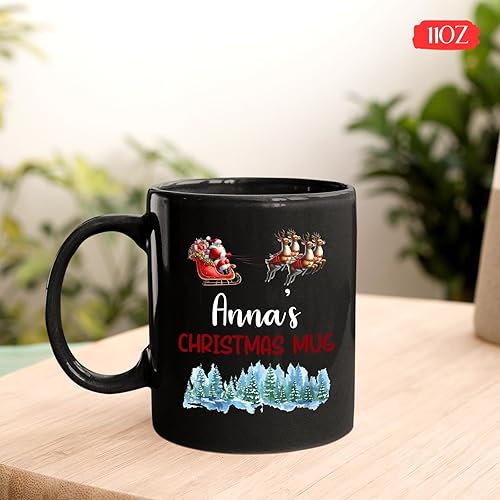 Miniatura 10 de Taza de café de Navidad personalizada con muñeco de nieve, taza de cerámica de Navidad, taza de Navidad personalizada con nombre, taza de Navidad de