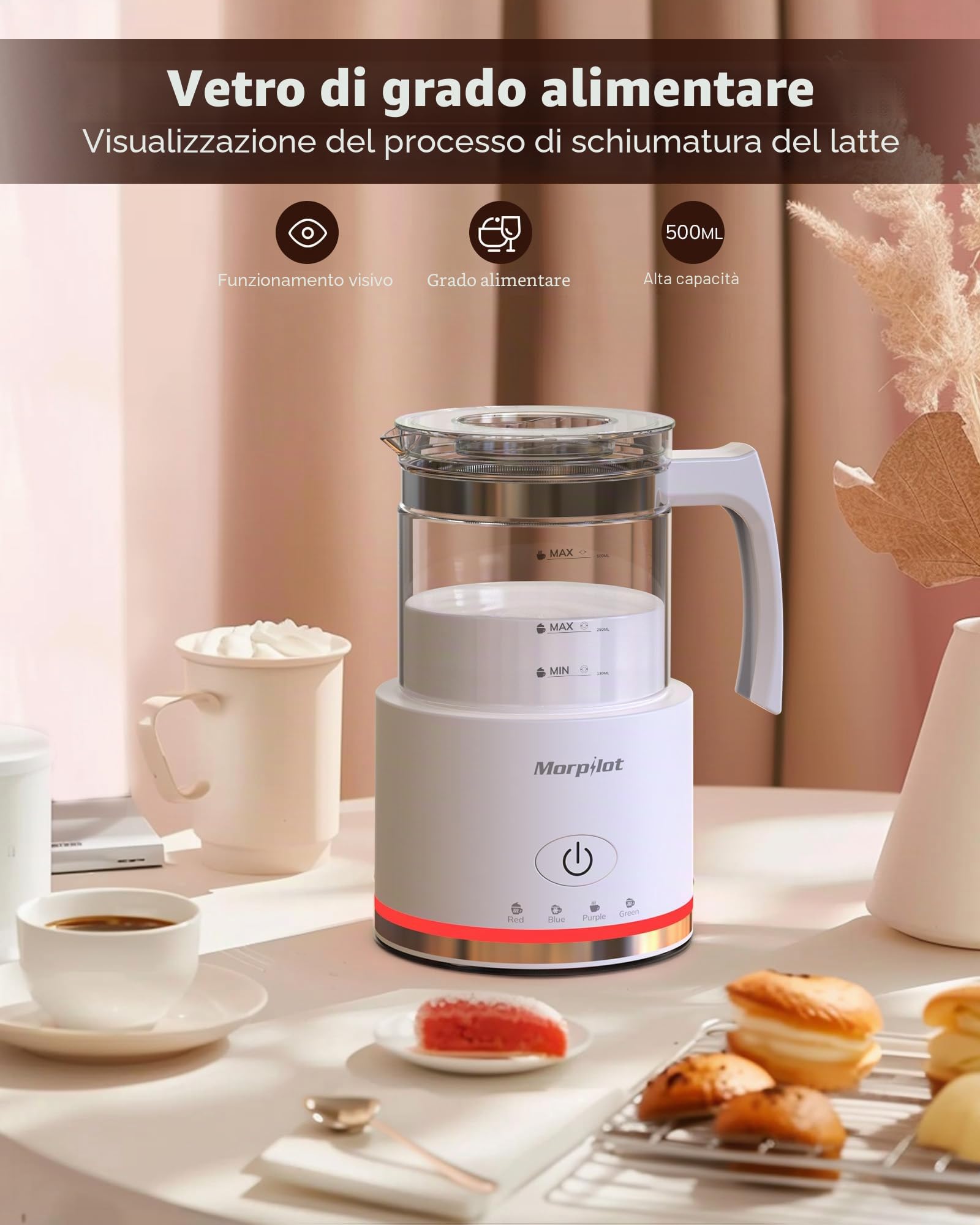 Morpilot Montalatte elettrico, 250-500 ml