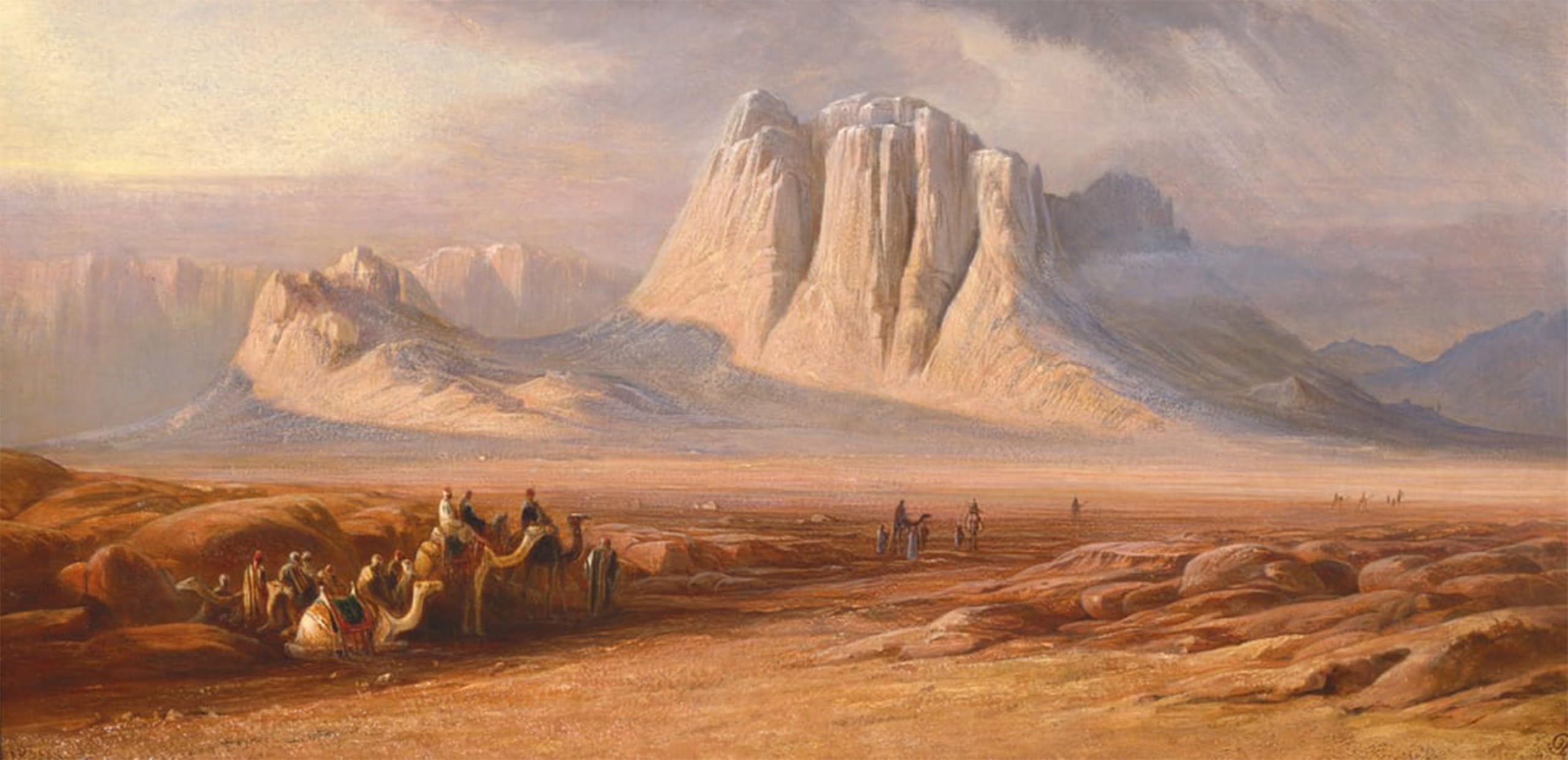POSTERIIk Vintage Classic Picture Landscape Artwork Sinai by Edward Leaars Portrait Canvas Painting for Office Home Decor 60x90cm