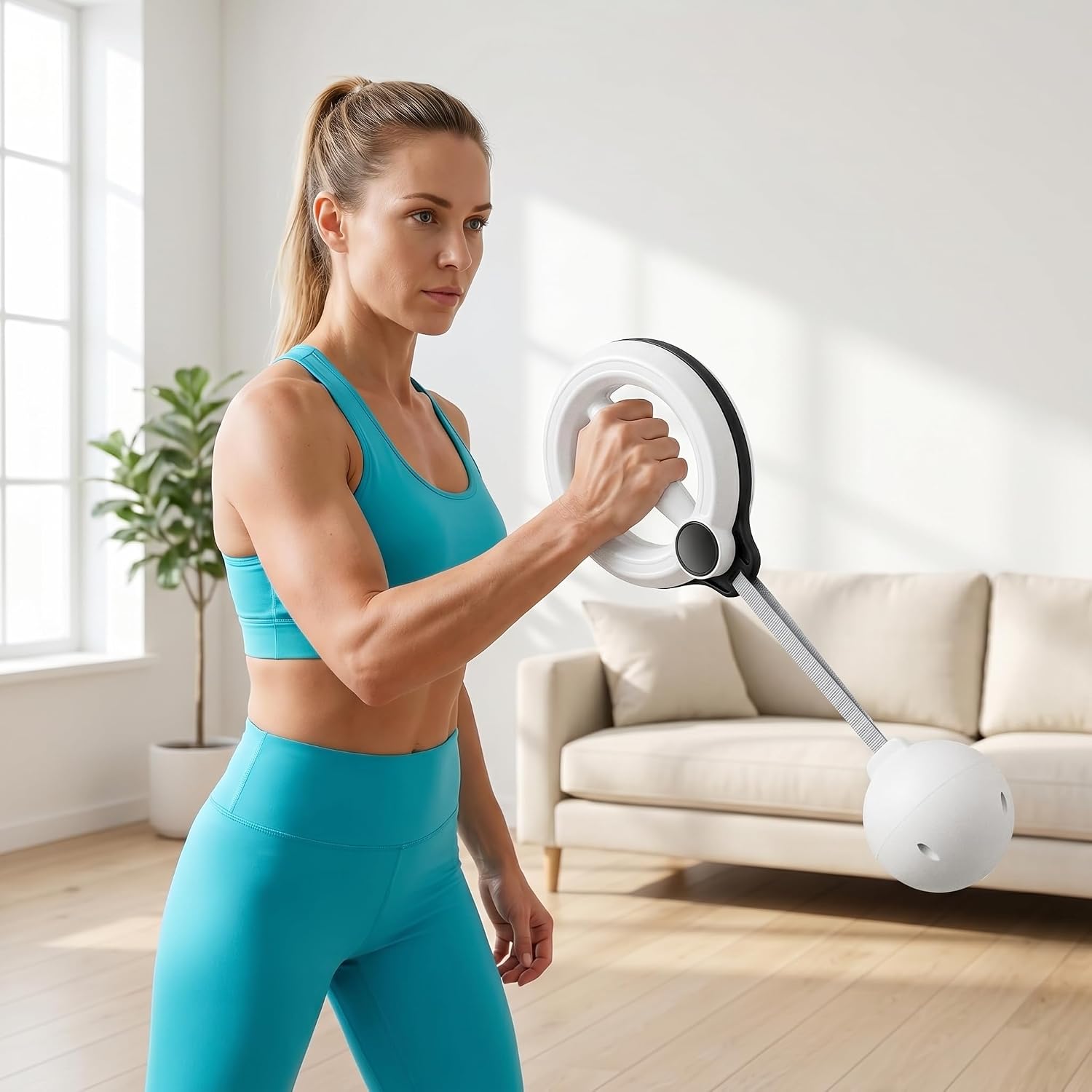 360° Hand-Crank Arm Trainer & Shoulder Exerciser – Shoulder Reliever Ball Swing Arm Exercise Equipment for Men & Women, Portable Arm Workout Equipment for Forearm