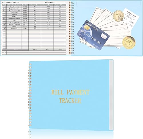 Miniatura 11 de HAUTOCO Cuaderno Rastreador de Facturas Mensual Rastreador de Pago de Facturas Mensual para Presupuesto Personal Financiero del Hogar con 2