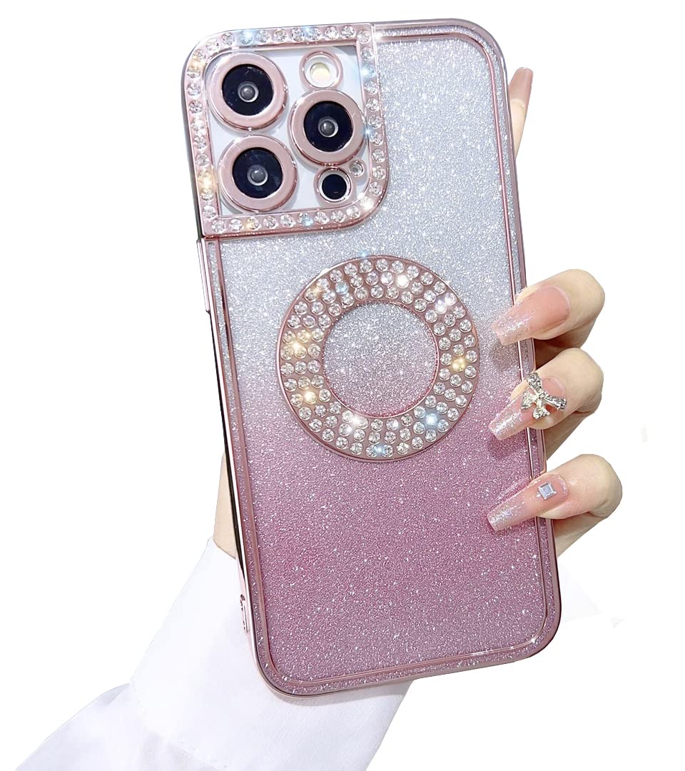 Compatible with iPhone 14 Pro Max Case Glitter Luxury Cute Flexible Bling Cover Camera Protection Shockproof Phone Case for Women Girl Men Design for iPhone 14 Pro Max 6.7''