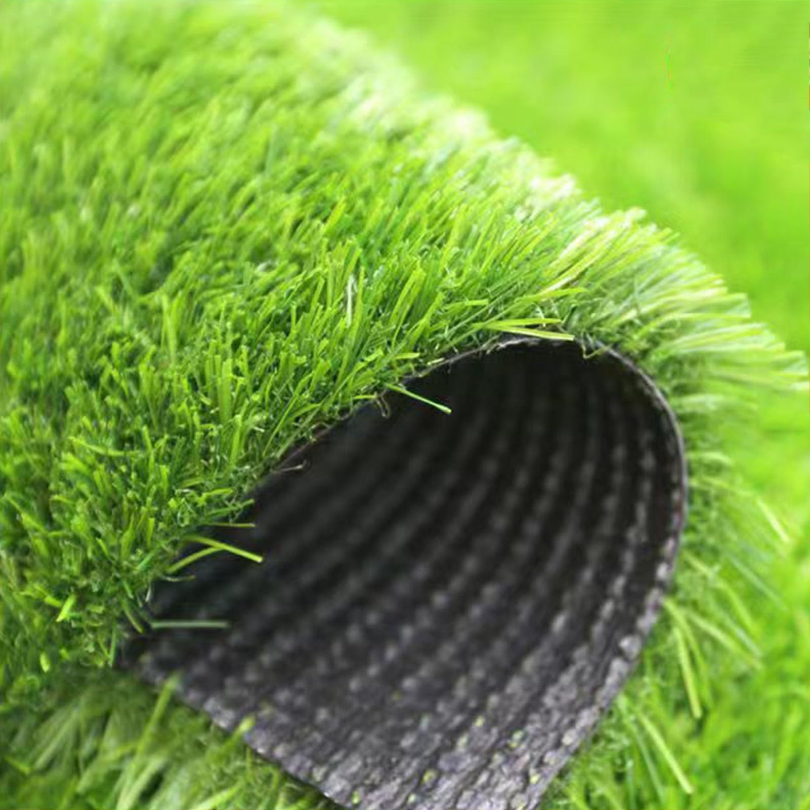 Tappeto in erba artificiale realistica, spesso tappeto erboso sintetico per giardino, balcone, patio, colore verde (dimensioni: 2 x 18 m)