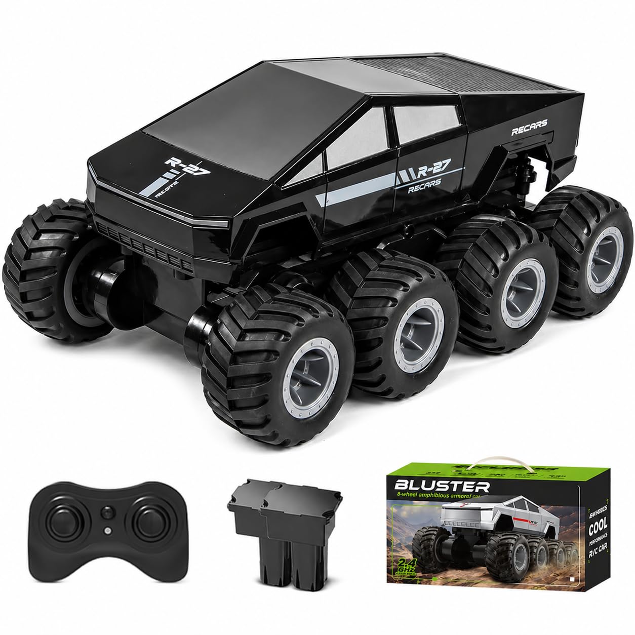 Amazon.co.jp: ZAVEN 水陸両用 ラジコンカー 子供向け 8WD トラック