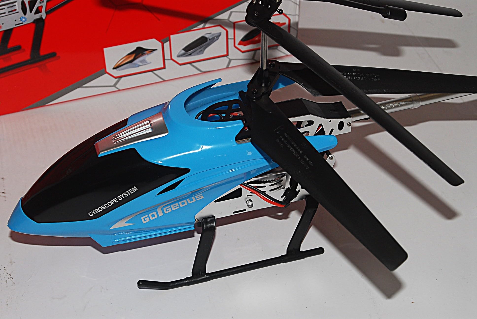 Elicottero Radiocomandato XXL 70 cm AiJH Blu 2.4GHz – Elicottero RC con Giroscopio 6 Assi