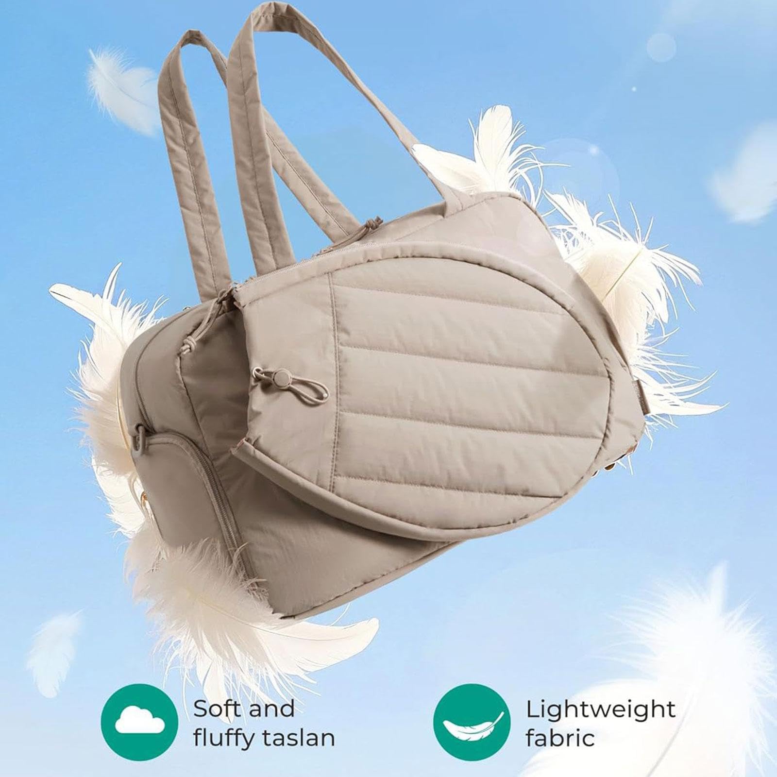 Elegante Borsa Da Tennis con Separazione per Biancheria Bagnata, Scomparto Rinforzato per Racchetta, Molteplici Pratici Scomparti Portaoggetti, Comoda