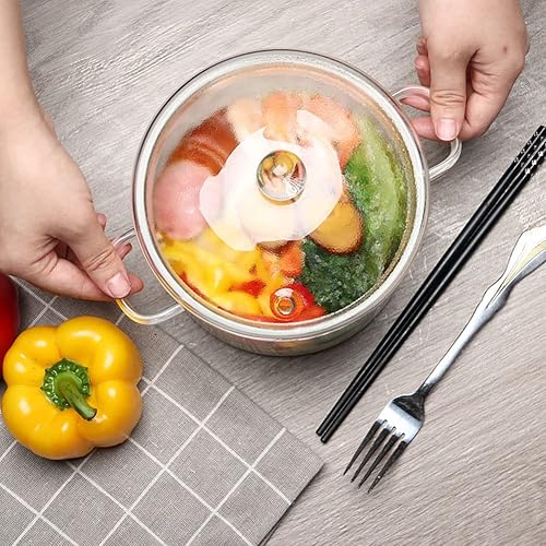 Miniatura 4 de Ollas de vidrio para cocinar con tapa olla de vidrio de 15 litros resistente al calor olla y sartén con tapa sopa leche comida para bebés