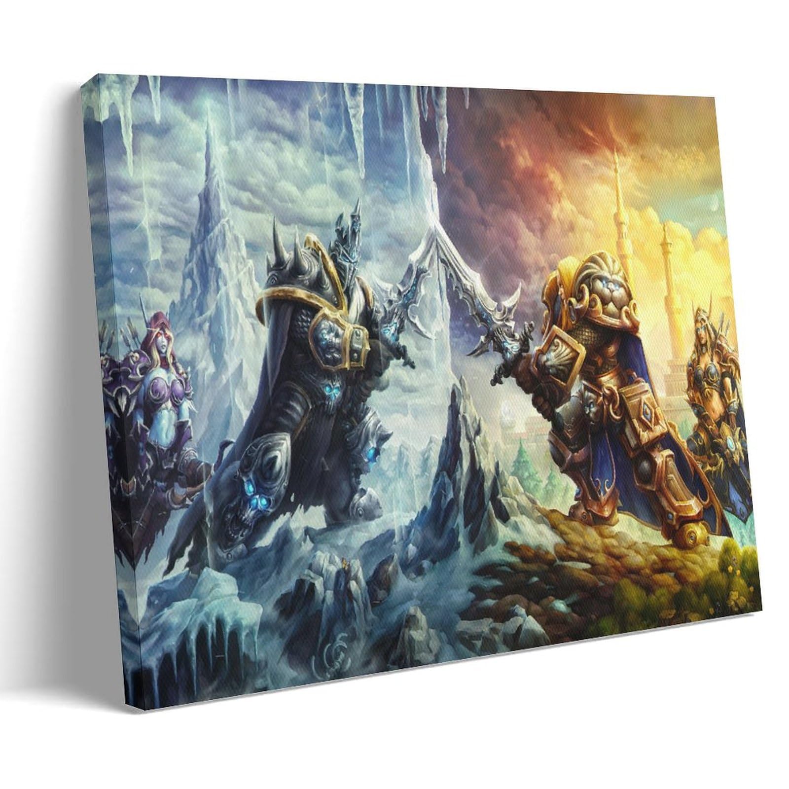 ZAJSGPUR Game World of Warcraft Arthas Lich King Poster Decorative Painting Canvas Wall Posters And Art Picture Print Modern Family Bedroom Decor Posters 12x18inch(30x45cm)