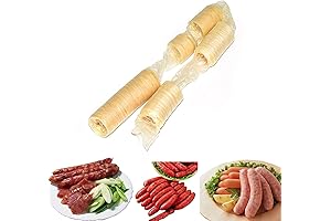 YOUNAR Dried Collagen Sausage Casing for Making Sausage, Hot Dog, 45.9ft