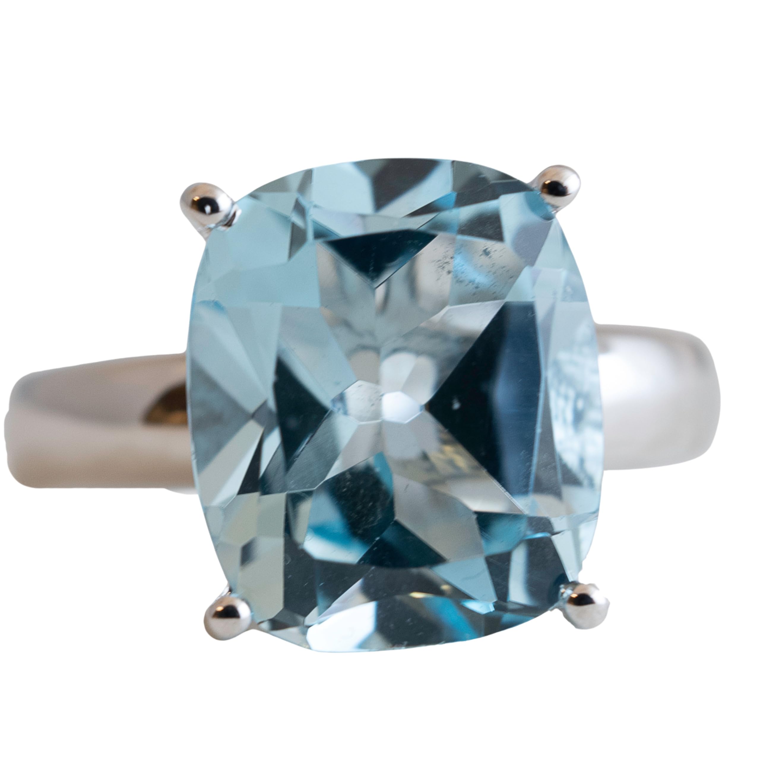 Sterling Silver Sophia Rose Jewellery 12mm Cushion Cut Green