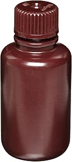 Nalgene 2004~9125 Rectangular Bottle  Narrow~Mouth  Amber HDPE  4mL  Pack of 12  - Compare price