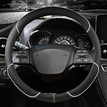 PU Leather Car Steering Wheel Cover For Kia Morning 2011-2016 Picanto 2012-2015 Auto AccessoriesBianco
