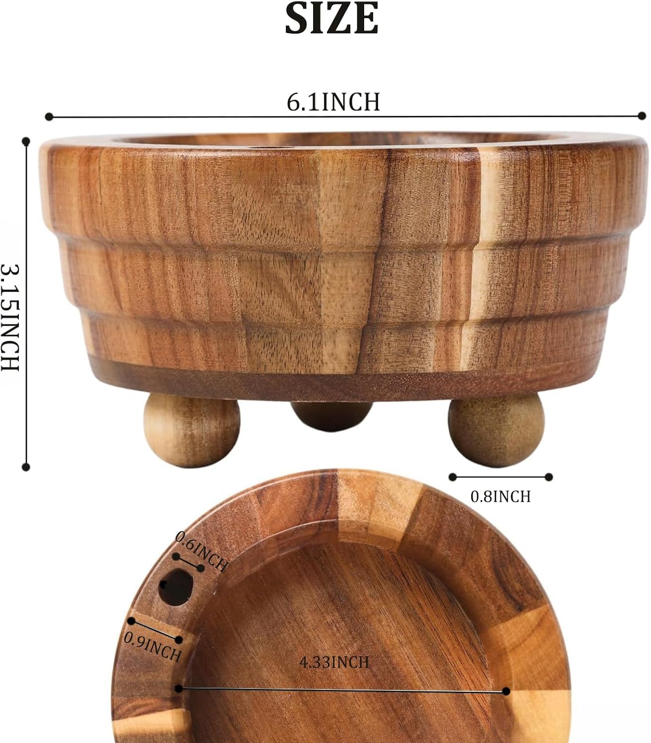 Wooden Cup Holder for Plastic Cups – Disposable Cup Dispenser for Bathroom, Coffee Bar, Office – Rustic Wood Cup Organizer