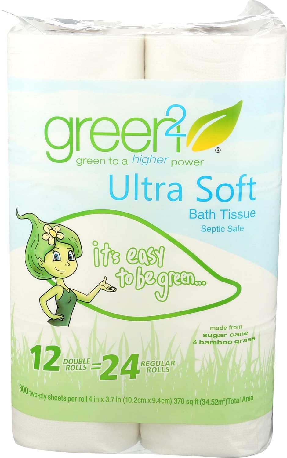 BATH TISSUE 2PLY 300SHT 12PC