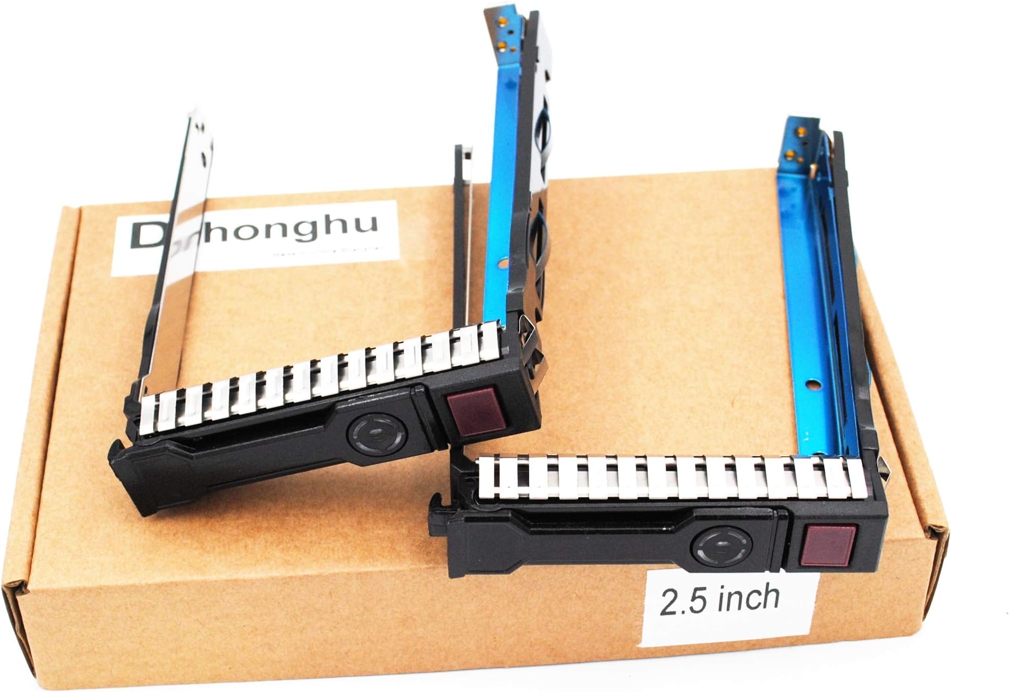 (2Pack) 2.5" SFF SAS SATA SSD Hard Drive Carrier Tray Caddy 651687-001 651699-001 for Proliant ML350 DL360p DL380P DL160 Gen8 Gen9 with 8 Mounting Screws