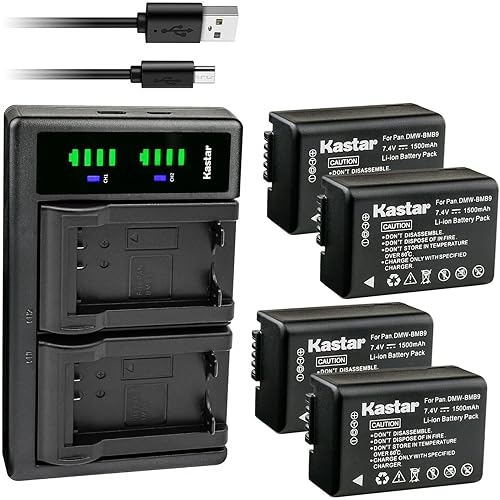 Miniatura 9 de Kastar LTD2 - Cargador de batería USB compatible con Panasonic Lumix DMC-FZ70, Lumix DMC-FZ72, Lumix DMC-FZ100, Lumix DMC-FZ150, Lumix DC-FZ80,
