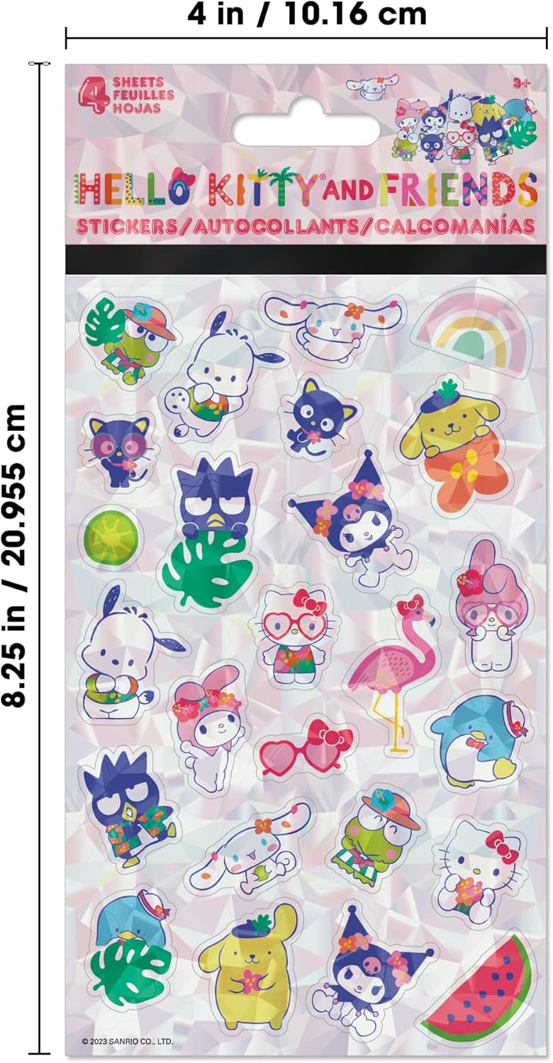 Hello Kitty and Friends - Summer Trend Tropical Standard Sticker - 4 Sheet