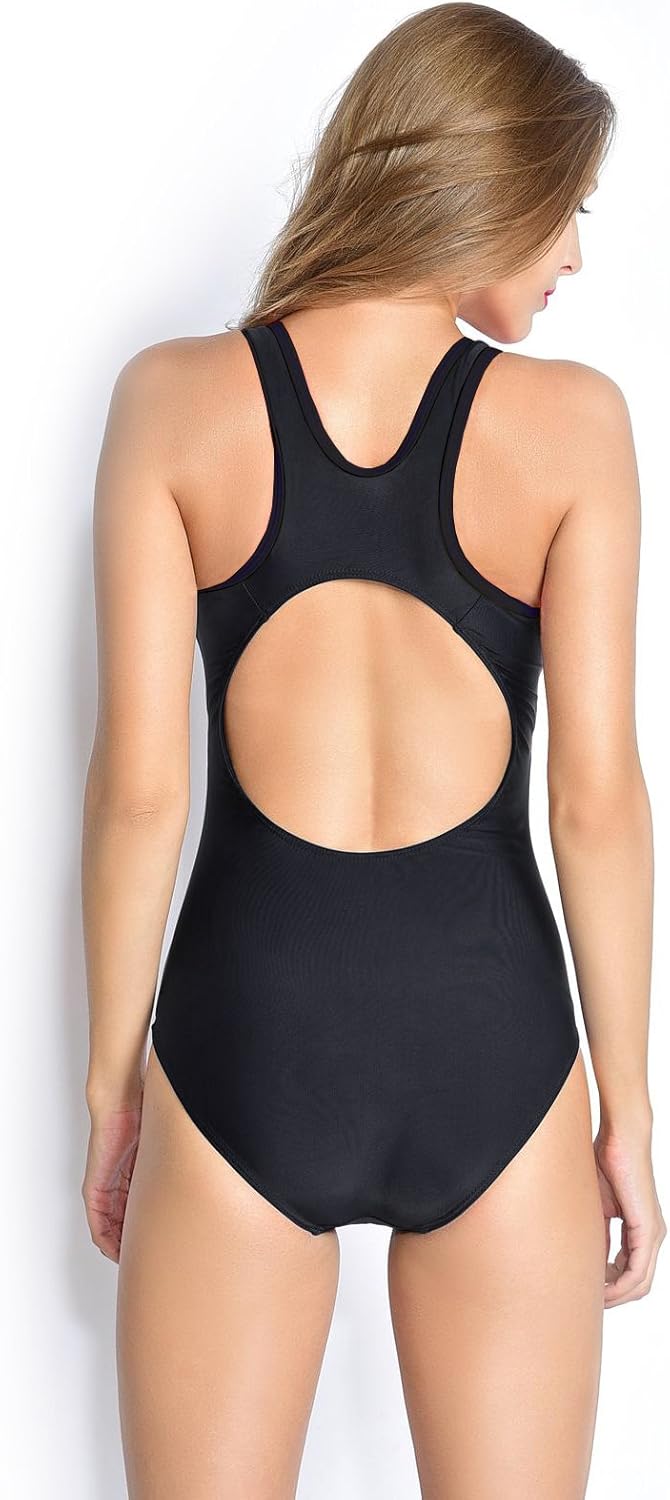 Uhnice Womens Athletic One Piece Swimsuits Racing Training Sports Bathing Suit : Clothing, Shoes & Jewelry