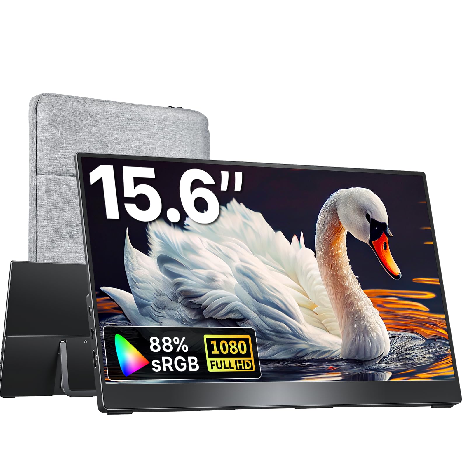 Portable Monitor 15 6 inch 1080P FHD 88 sRGB 60Hz Travel Monitor for Laptop MacBook Surface PC Xbox