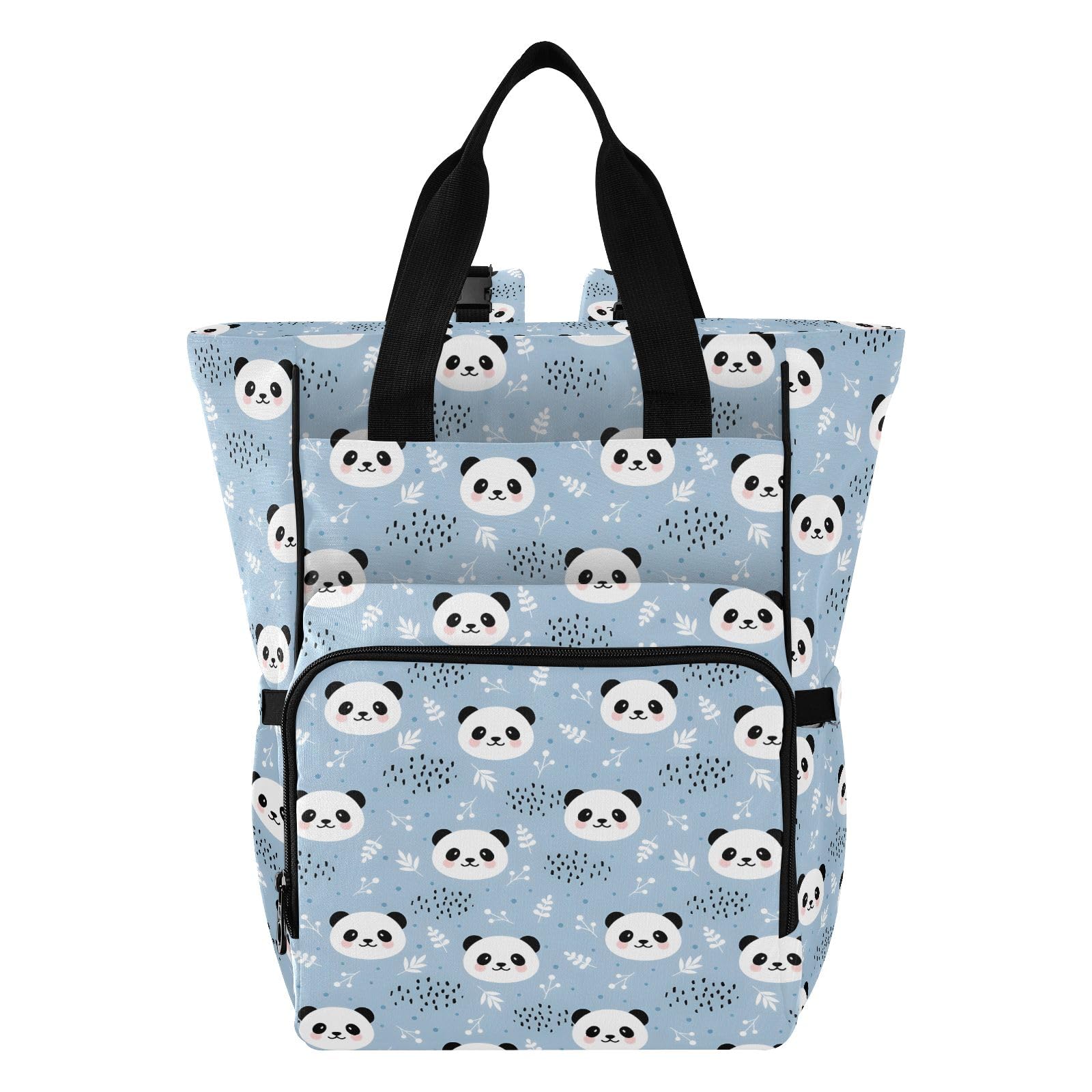 Mnsruu Zaino per pannolini per bambini, stile panda animale, grande, impermeabile, da viaggio, per mamme e papà