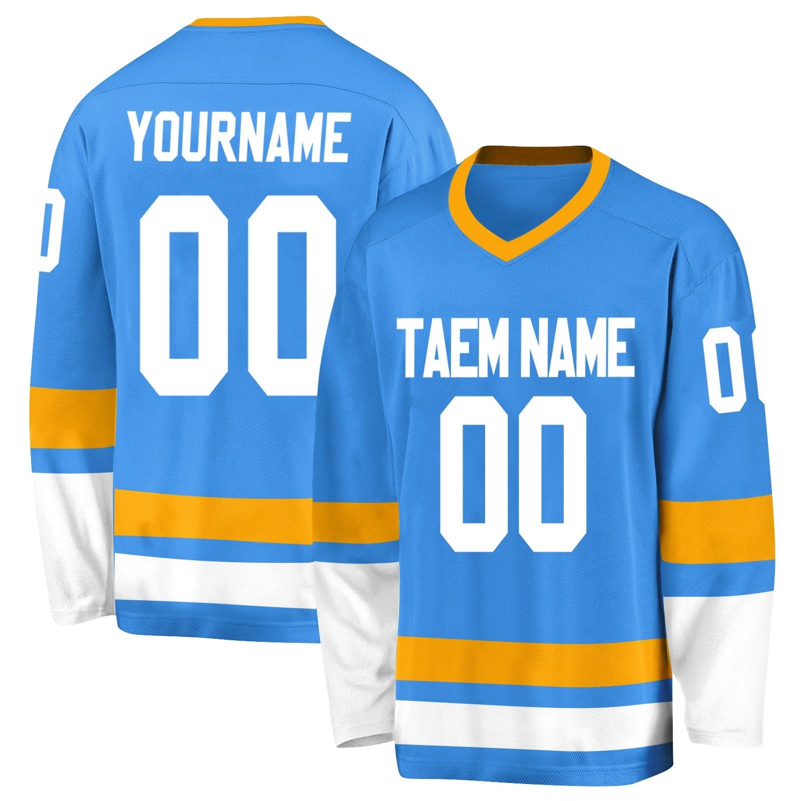 Generico Maglie da Hockey Personalizzate,Maglie da Hockey Vergini Personalizzabili con Squadra/Numero/Nome Personale,Maglie da Hockey Personalizzate per Uomo, Donna, Adolescente e Bambino