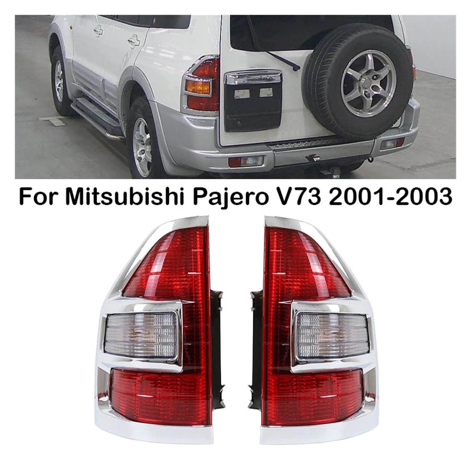 GYZNGJFS Car Rear Tail Light Lamp Turning Signal Light Warning Light Compatible For Mitsubishi Pajero V77 2001-2003(Left)