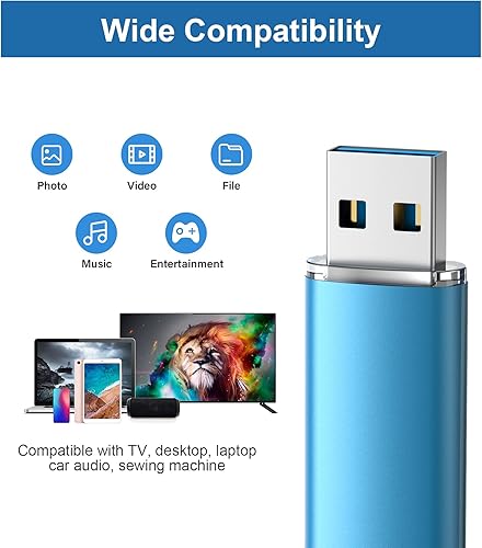 Miniatura 3 de TOPESEL Paquete de 2 unidades de memoria USB 3.0 de 128 GB de alta velocidad de 128 G, unidad de memoria USB de salto de 128 G, unidad USB con