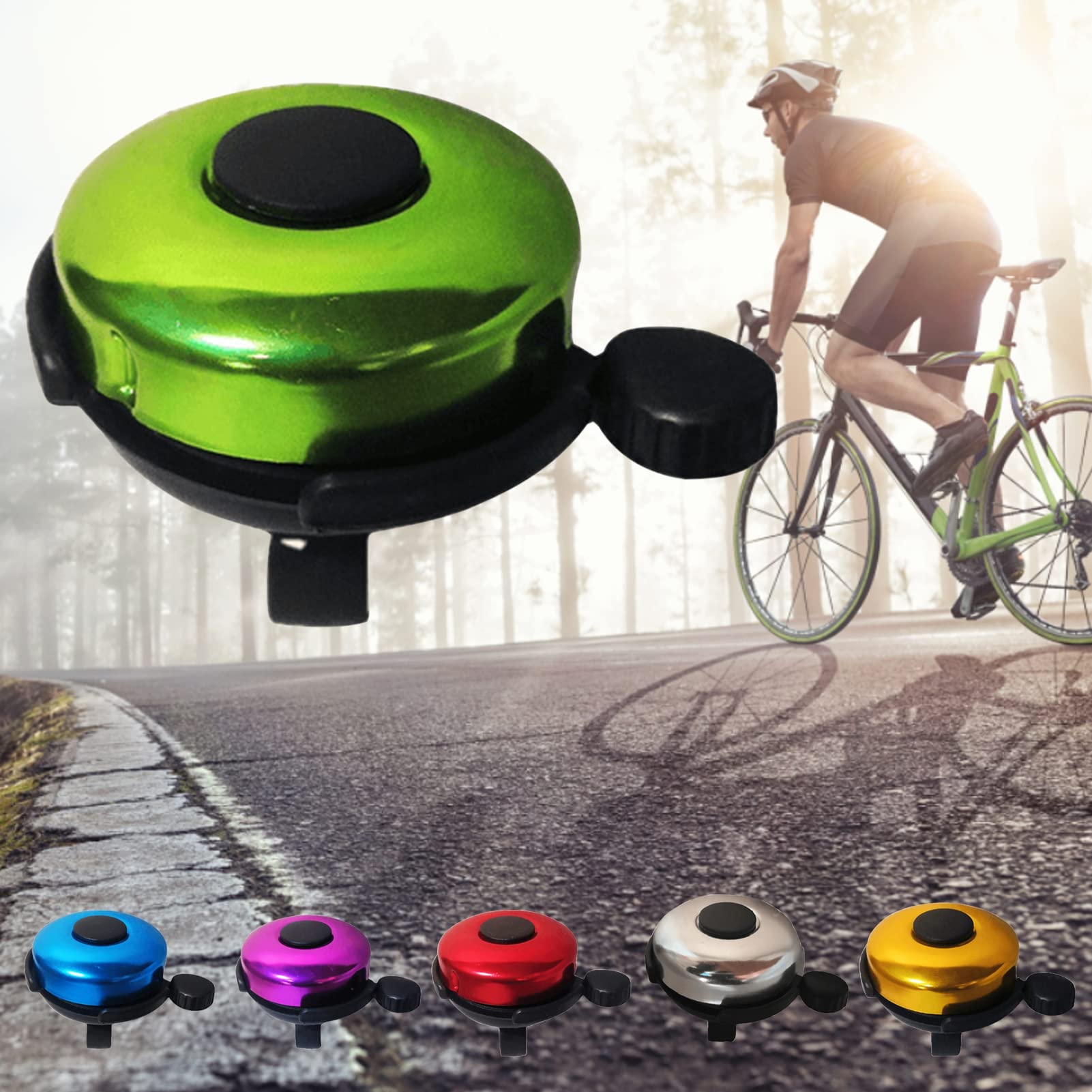 GRAPHICS & MORE Peace Sign Symbol Rainbow Bicycle Handlebar Bike Bell