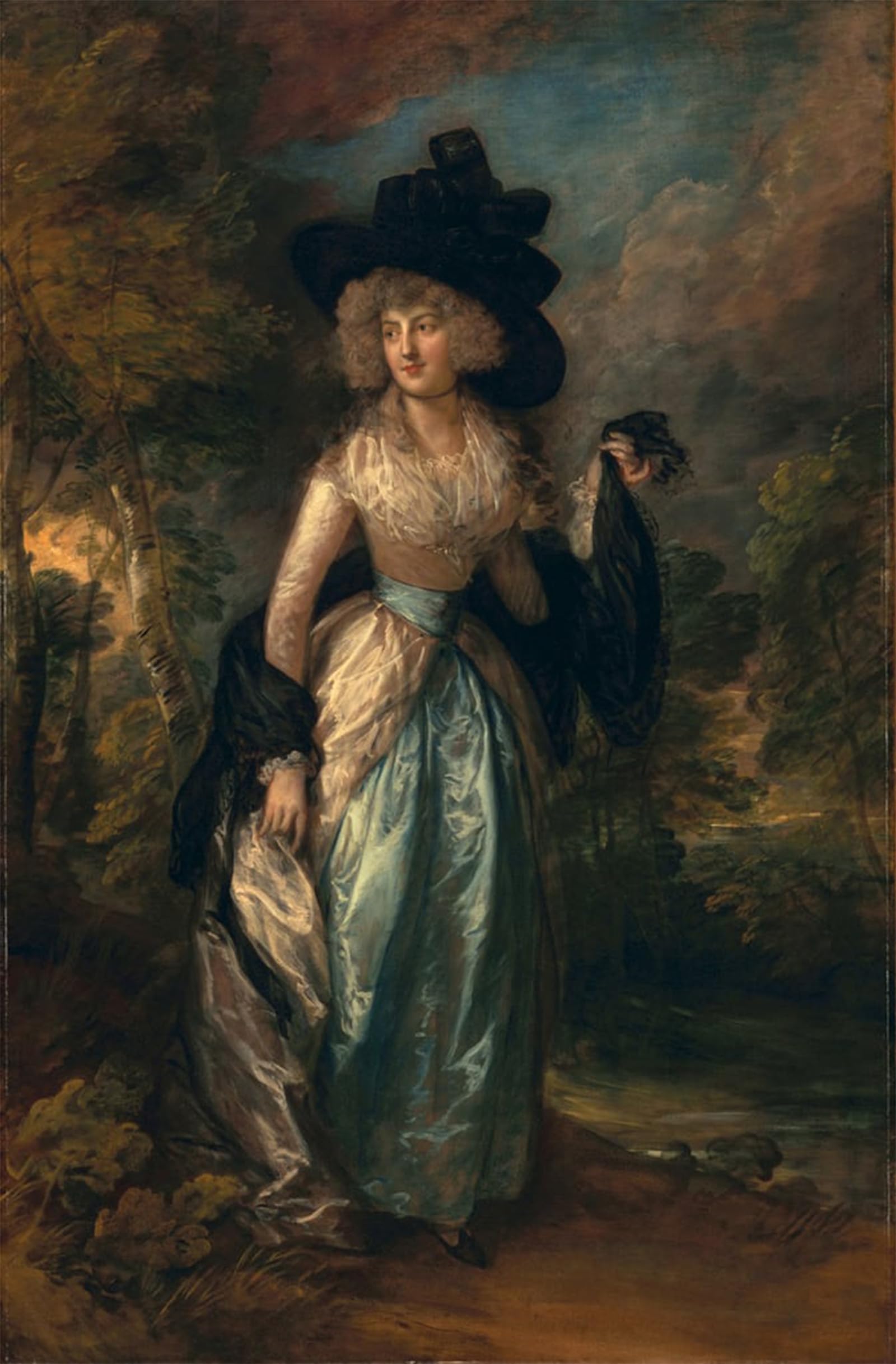 ARTXLXXBN Famous Painting Art Wall Decor Abstract Art Picture Juliana Baroness Petre by Gainsborough Animal Pictures for Home Decor 60x90cm