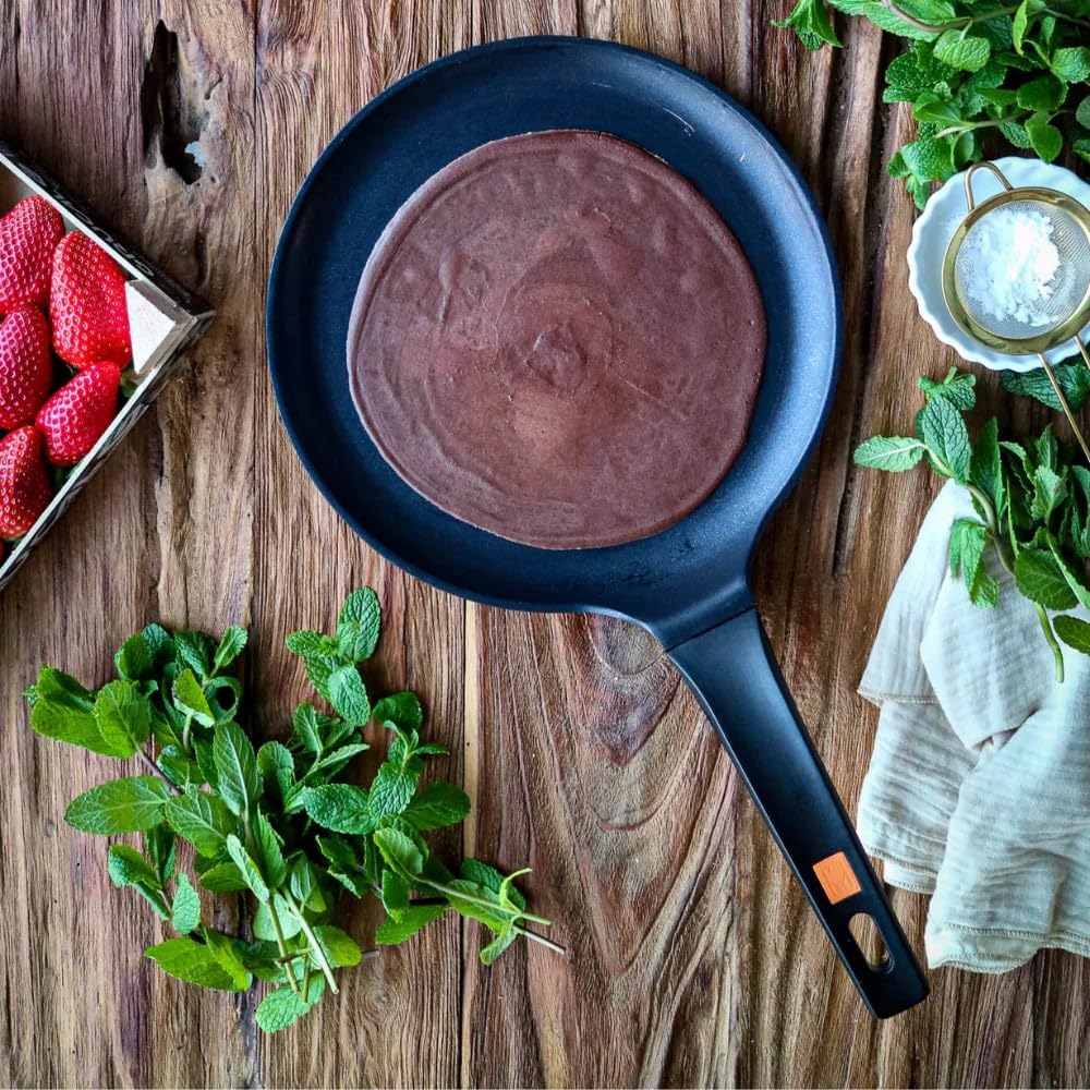 BRA Efficient | Padella per Crepes, 26 cm, adatte a tutti i tipi di piani cottura, induzione inclusa