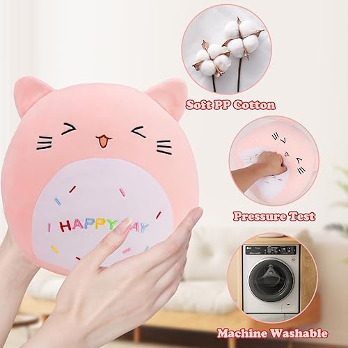 Miniatura 4 de Ezrealhoon Almohada de peluche de gato, suave peluche Kawaii, peluche de gato de peluche, juguetes de peluche de animales de peluche, decoración de