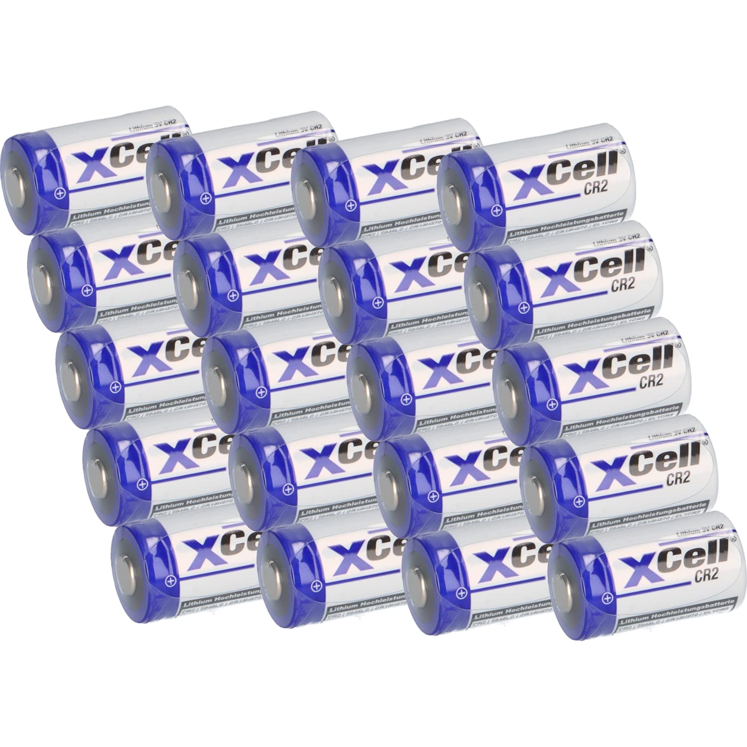 XCell Lot de 20 piles au lithium CR2 3 V 850 mAh CR15H CR15H270 CR17355 DLCR2 CR15H270