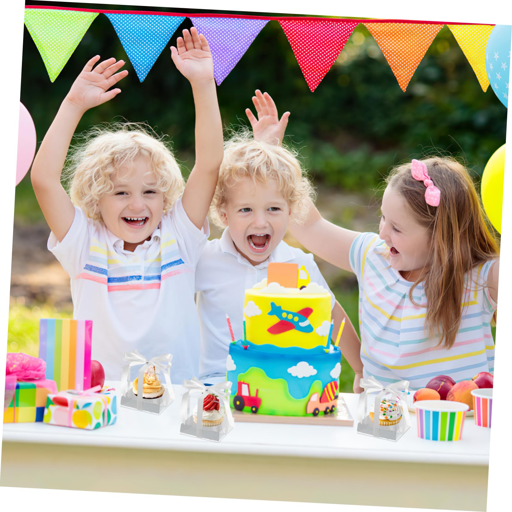 Cabilock 10pcs Boxes Cupcake Wrappers Chocolate Case Backing Cake Case Cake Carrier Cake Holder Food Crisper Bakery Boxes Cake Packaging Boxes