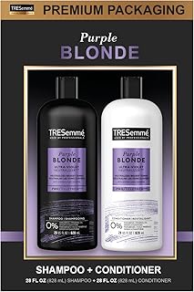 TRESemme Shampoo and Conditioner Set - Purple Shampoo for Blonde Hair, Blonde Shampoo and Conditioner, Blonde & Silver Hair Care, 28 Fl Oz (2 Piece Set)