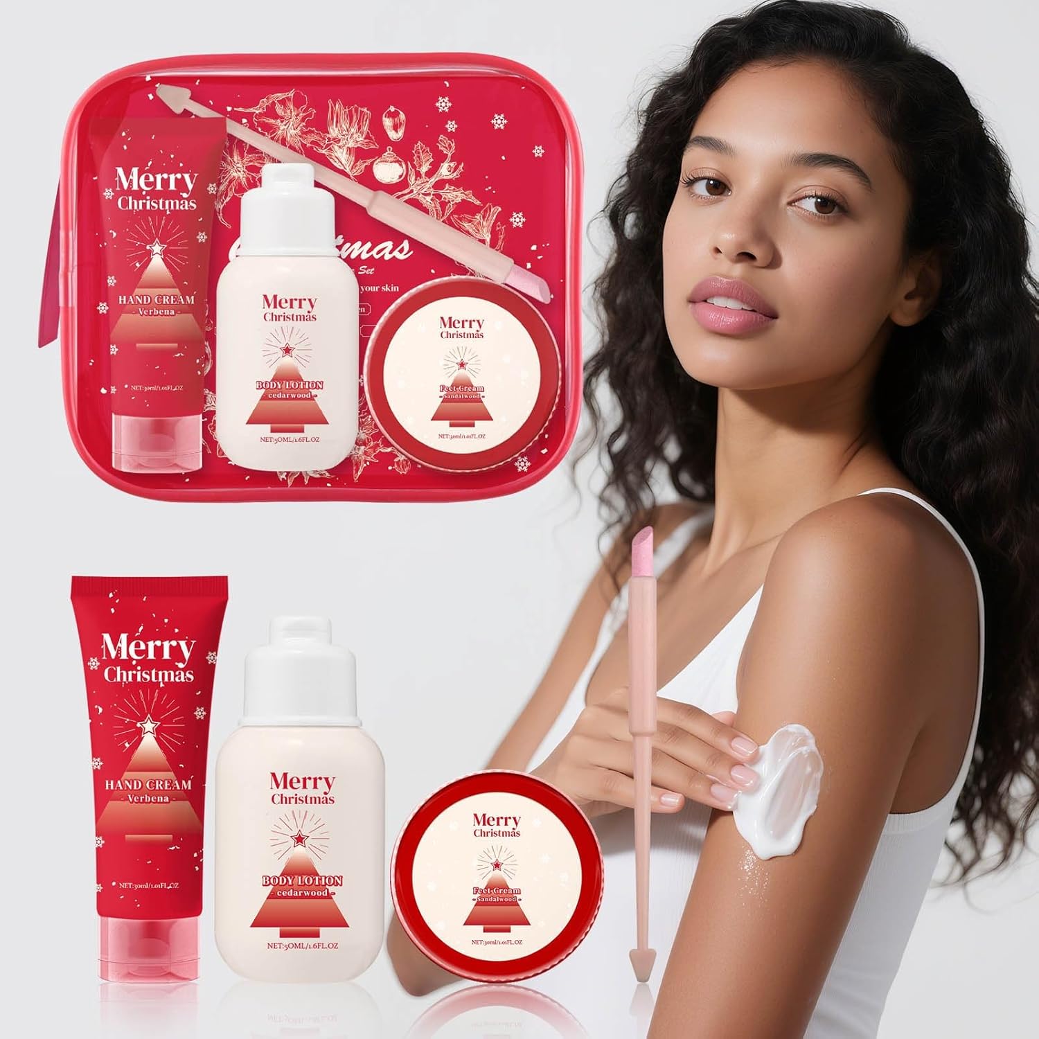 Christmas Hand Body Foot Cream Gift Set,Beauty Care Moisturizing Lotion with Makeup Pencils,Travel Size Long Lasting Hydrating Creams,Women Party Gifts for Valentine’s Day Xmas Pre-Party Christmas Hand Body Foot Cream Gift Set,Beauty Care Moisturizing Lotion with Makeup Pencils,Travel Size Long Lasting Hydrating Creams,Women Party Gifts for Valentine’s Day Xmas Pre-Party