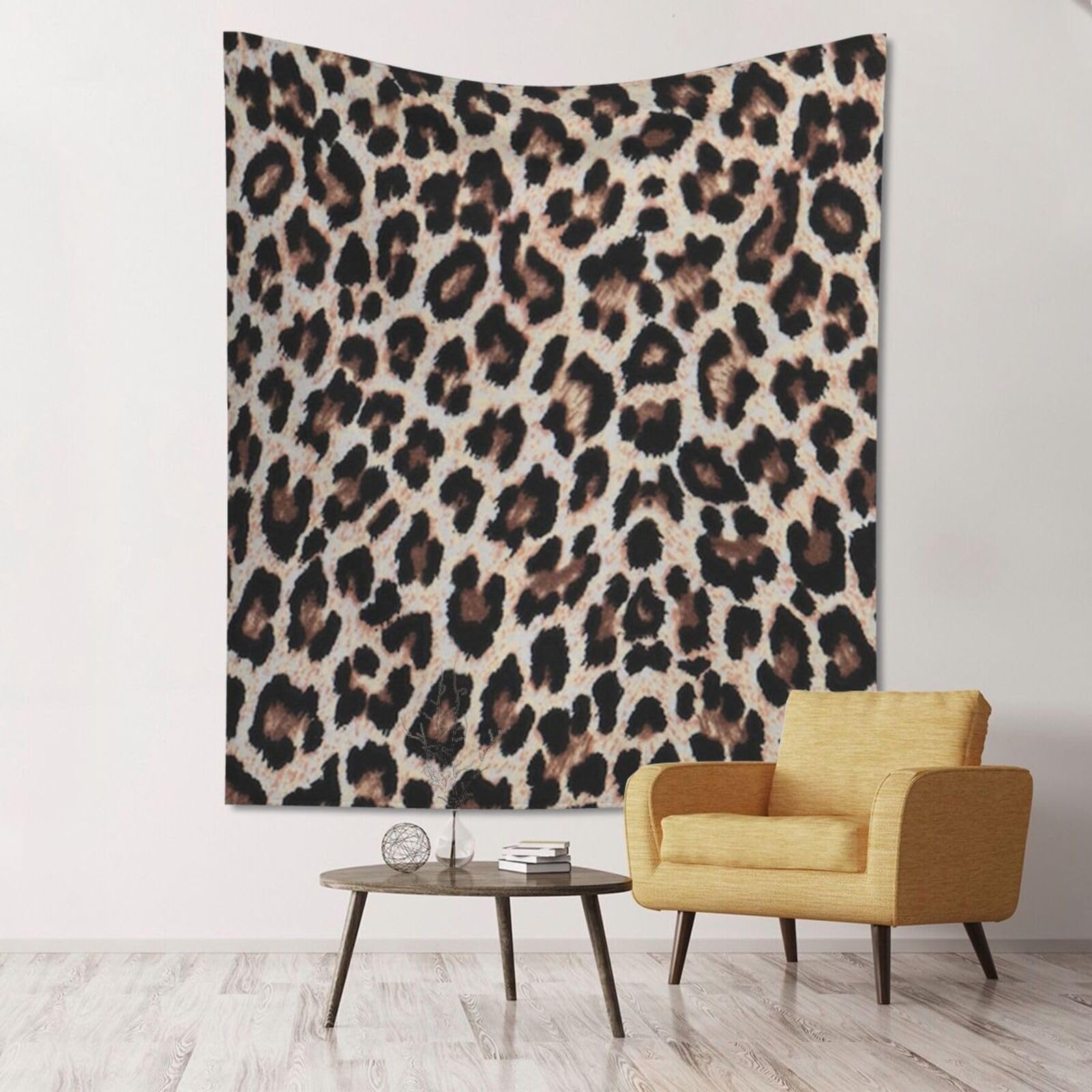 WKSGDSG Large Wall Hanging, Machine Washable Tapestry For Dorm Room, Leopard Print Print, Lightweight Polyester Wall Art For Bedroom Living Room, 152x130cm