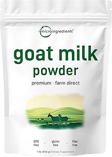 Micro Ingredients Goat Milk Powder, 1 Lb | Grass-Fed Australian Source | Pure, Easily Digested Formula | High in Protein, Calcium & Probiotics | Non-GMO, Gluten-Free, Pet Friendly