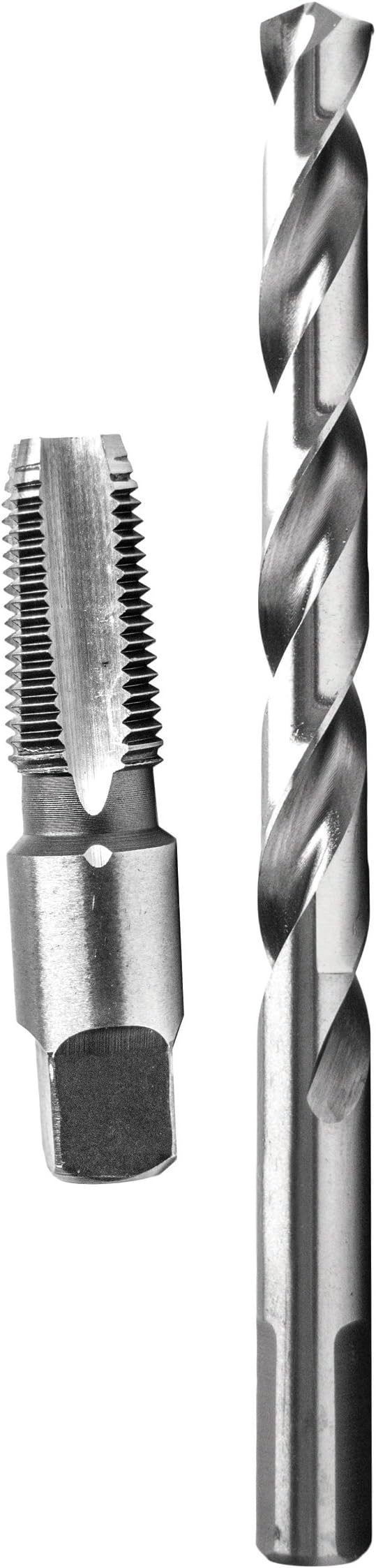 uxcell Tap and Drill Bit Set, 1/8-27 NPT Thread Tap & 21/64