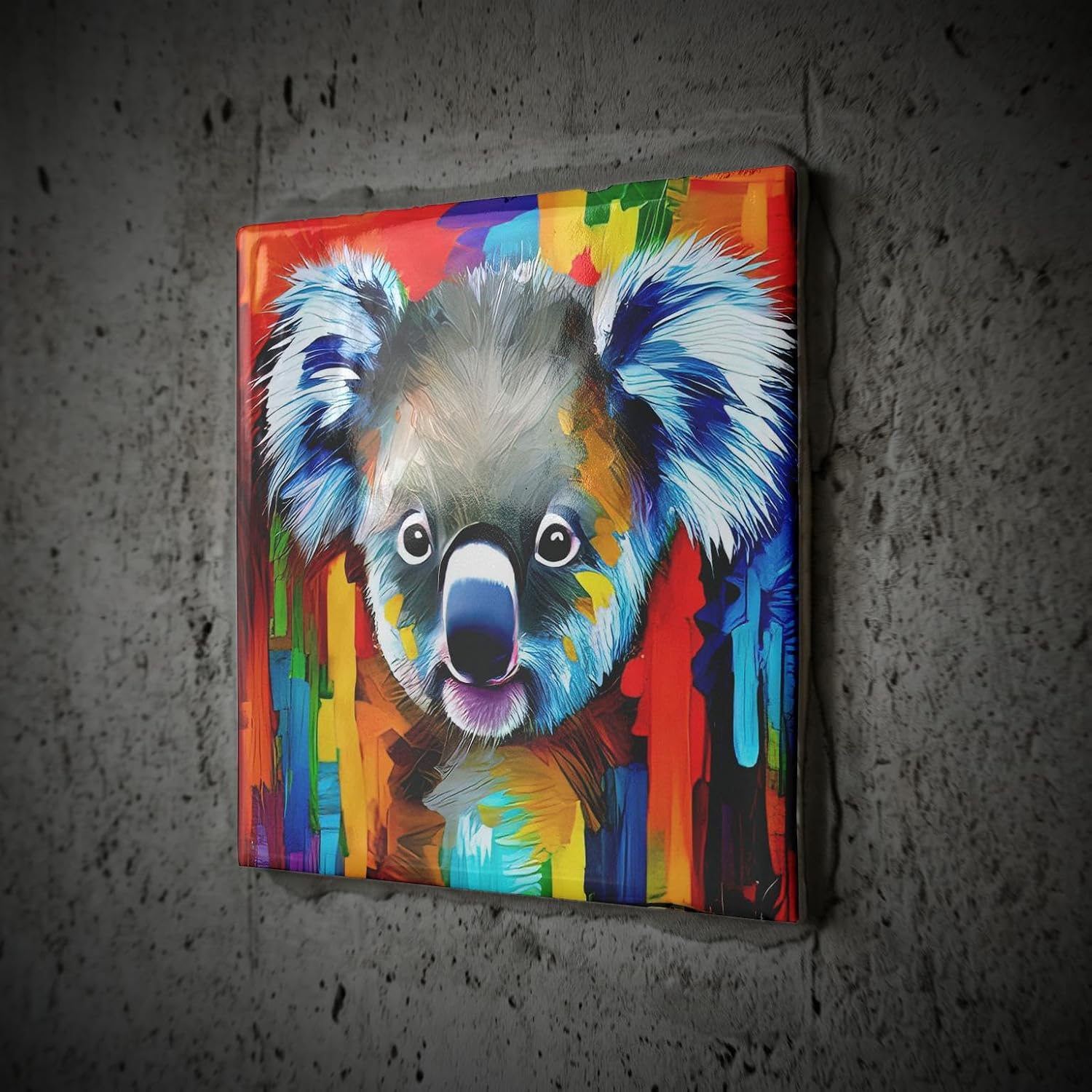 3dRose Amazing Cute Koala Animal. Classy Colorful 4 Inch Ceramic Tile image 2