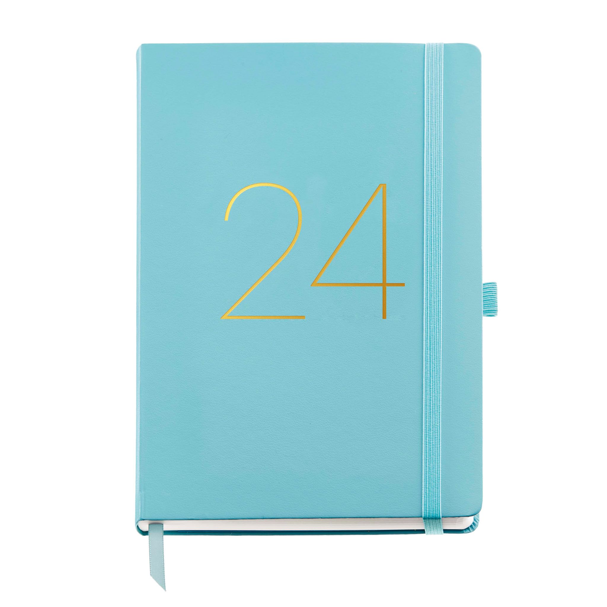 Miquelrius, Annual Planner 2024, Week to View, Plus Size 155 x 213 mm (similar A5), Stitched Leather Hard Cover