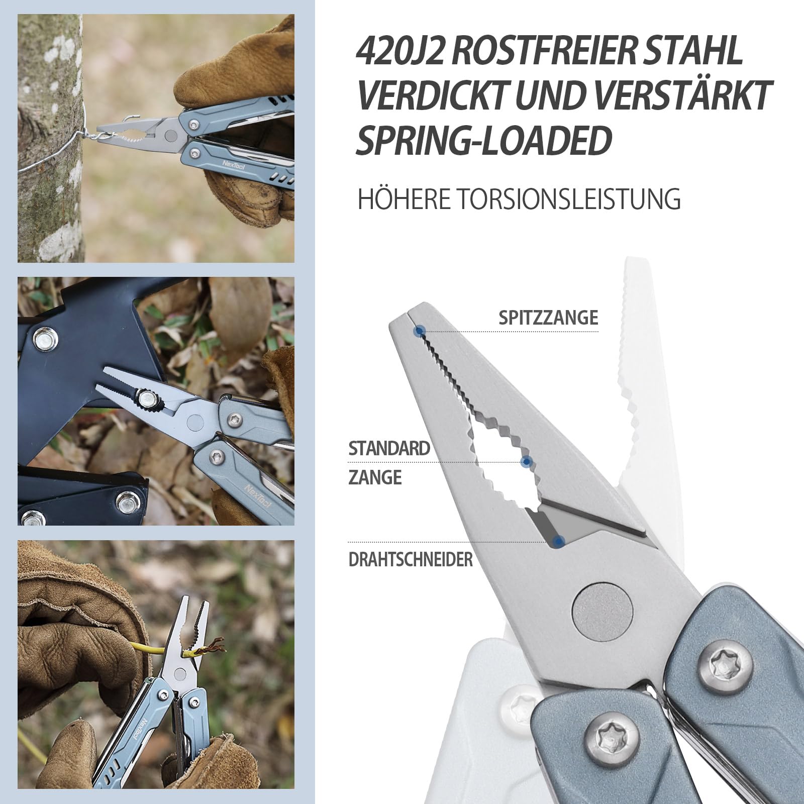 NexTool Multitool Mini Sailor S11, kompaktowe narzędzie wielofunkcyjne 11 w 1 ze szczypcami o cienkich końcówkach, nożyczkami, ekstraktorem kart SIM i śrubokrętem do EDC, wędkarstwa, biwakowania