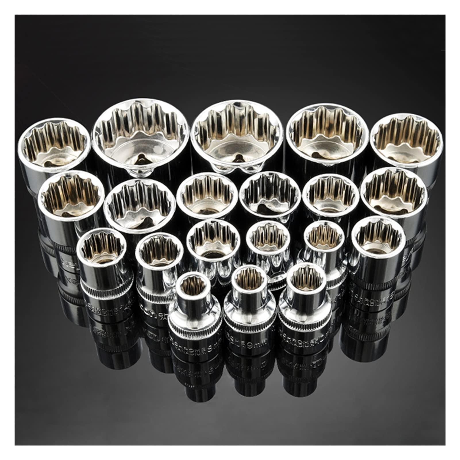 1 pezzo 1/2 "8-32mm 12 prese dentali CR-V 1/2 Socket Tool Wrench Head Universale Hexagon Spanner Allen Head Auto Strumenti di riparazione auto wanglan (Size : 32mm)